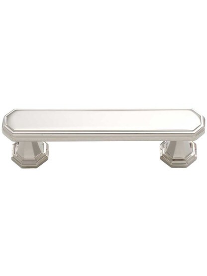 Dickinson Octagon Pull - 3 inch Center-to-Center in Polished Nickel.